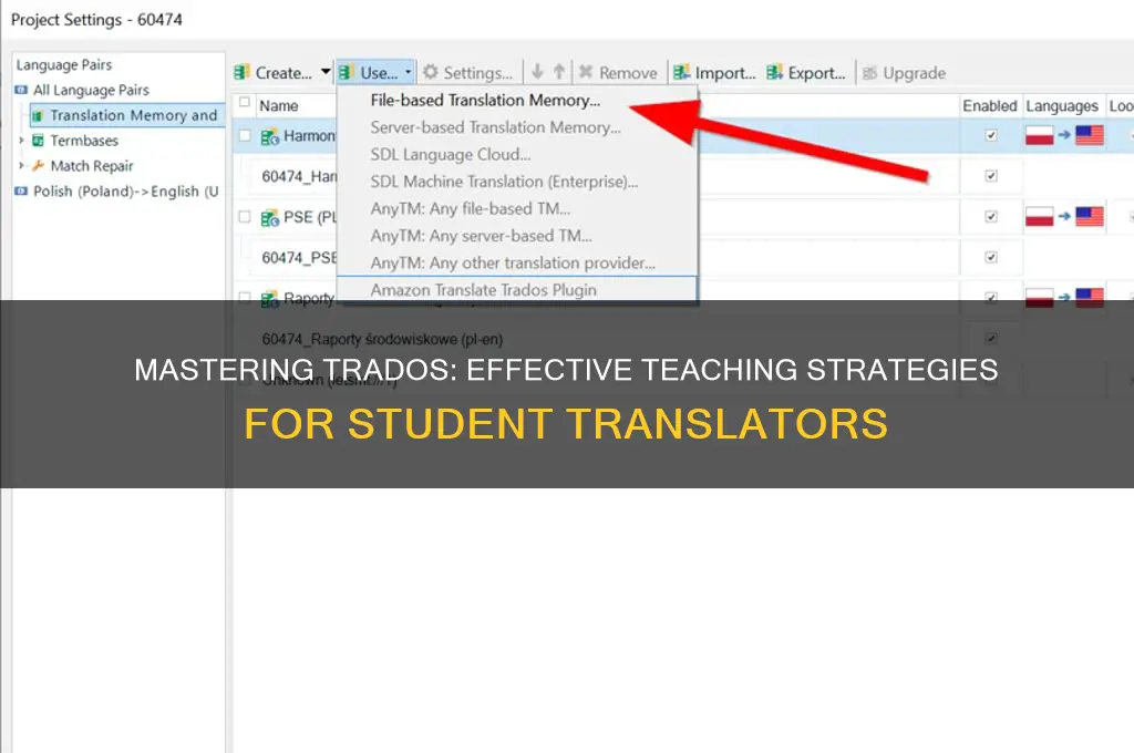 how to teach students about trados