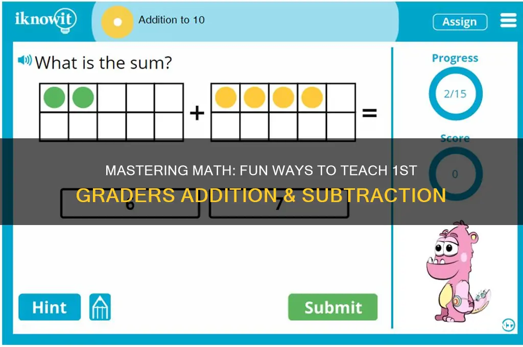 how to teach students additiona nd subtraction 1st grade