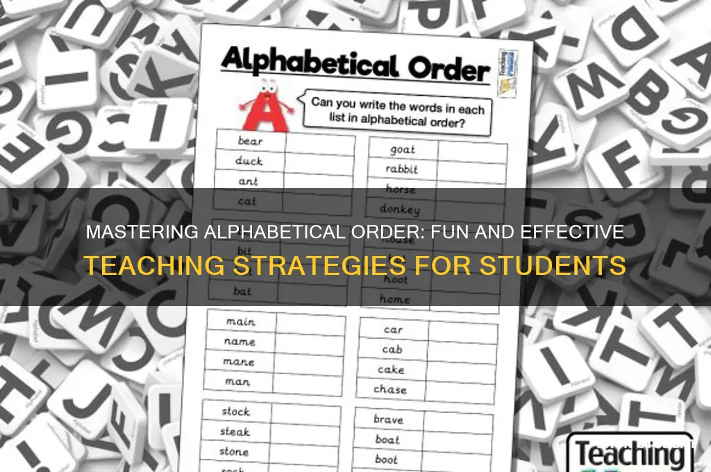 how to teach students alphabetical order