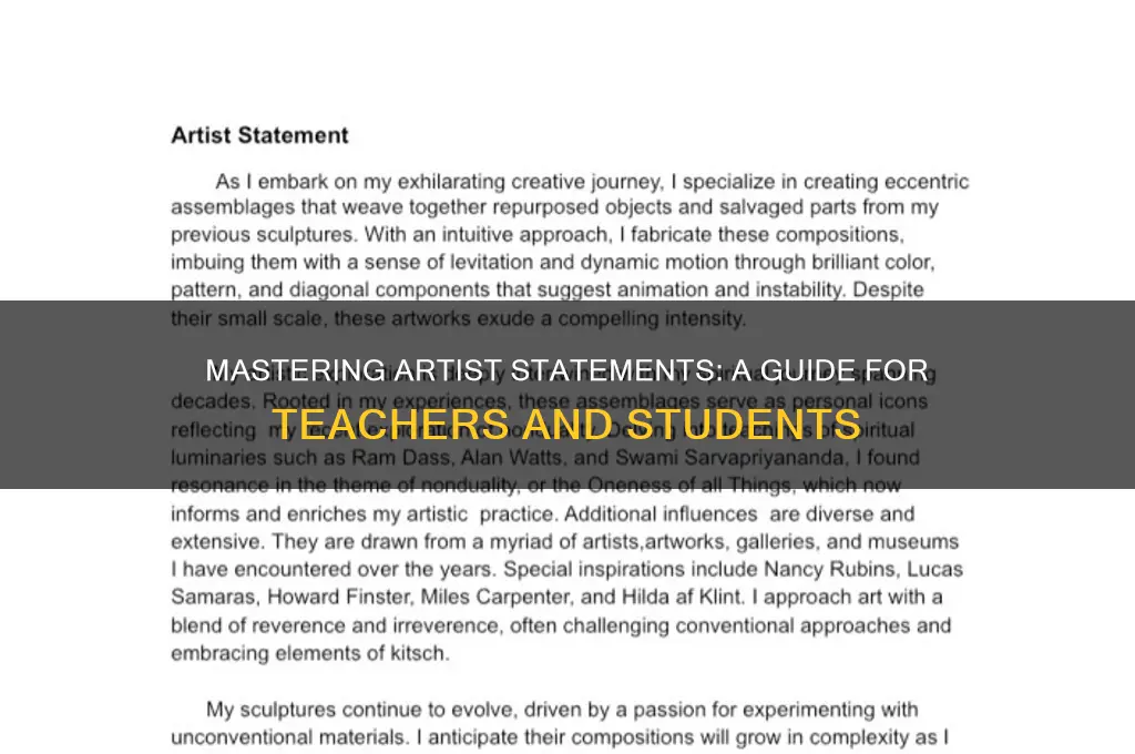 how to teach students artist statement writing