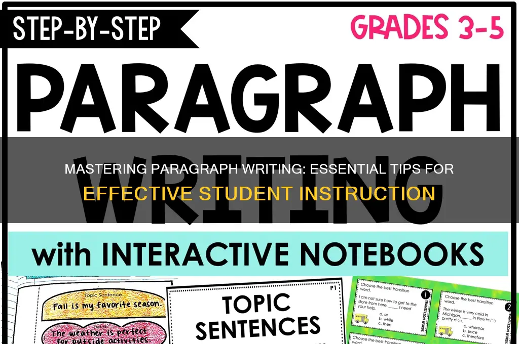 how to teach students be good write a paragraph