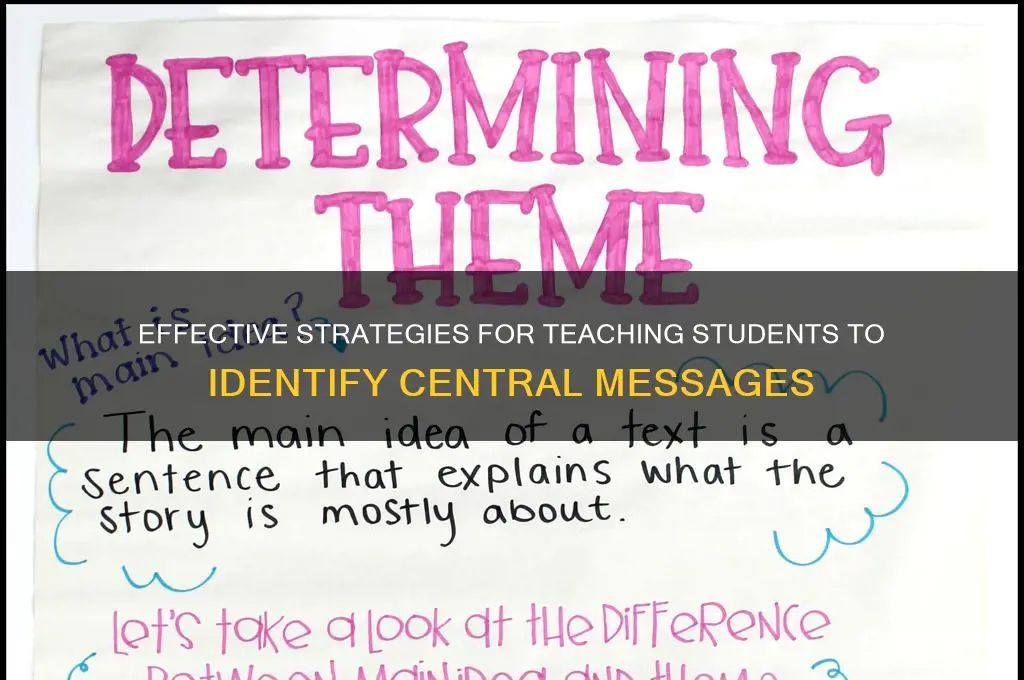 how to teach students central message