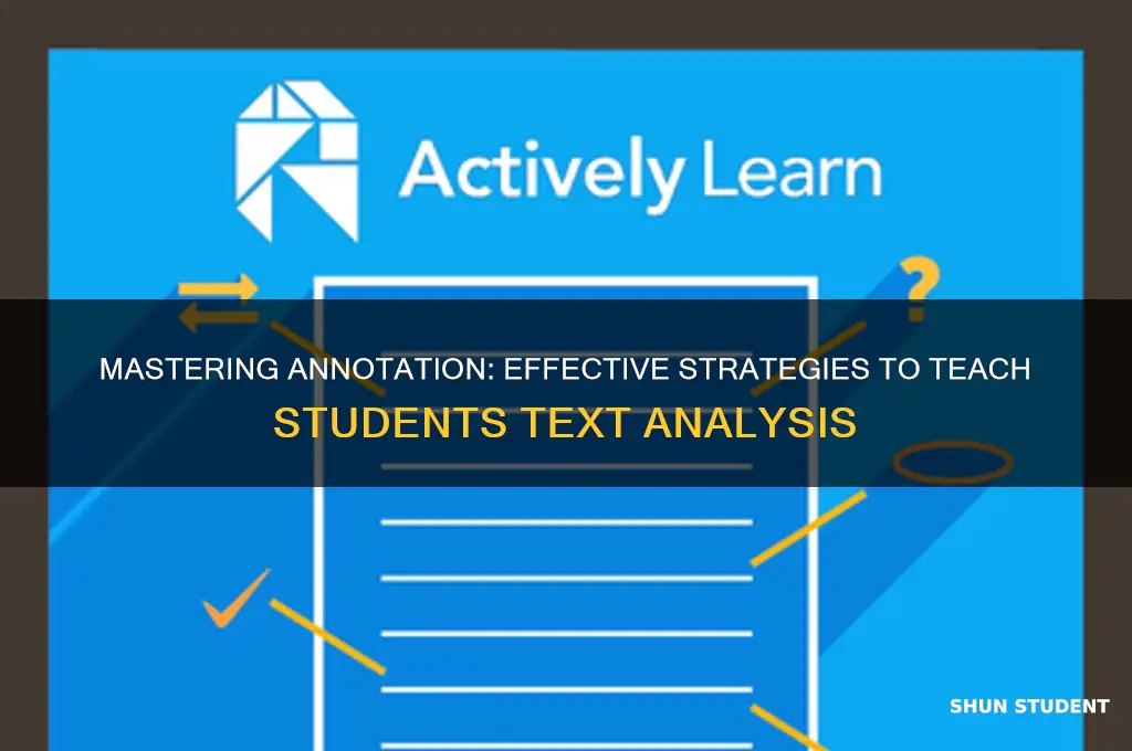how to teach students how to annotate