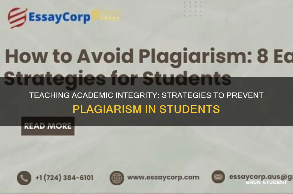 how to teach students not to plagiarize
