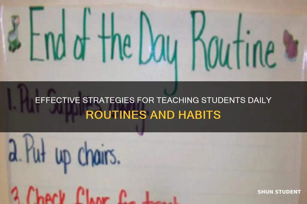 how to teach students routines