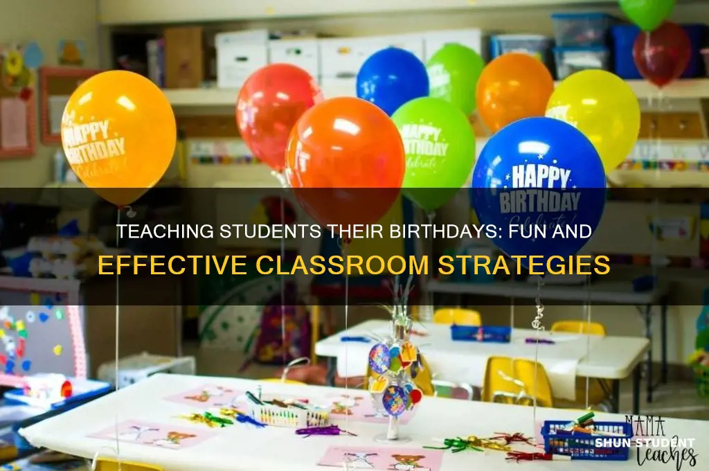 how to teach students their birthdays