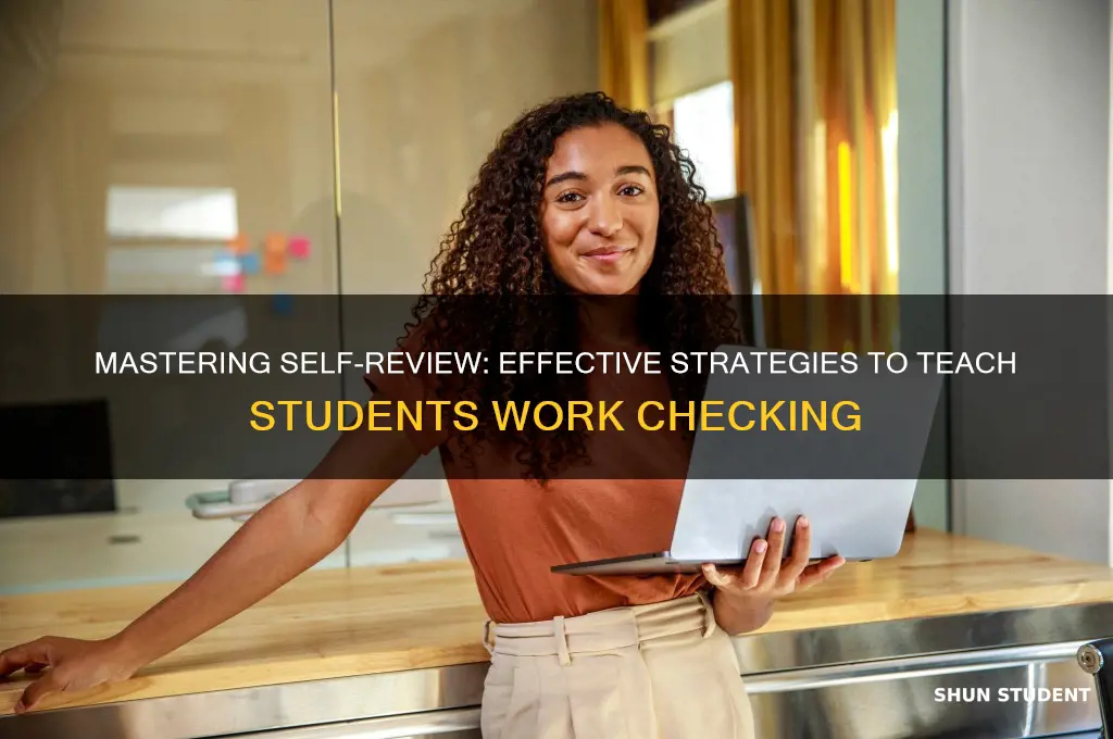 how to teach students ti check work