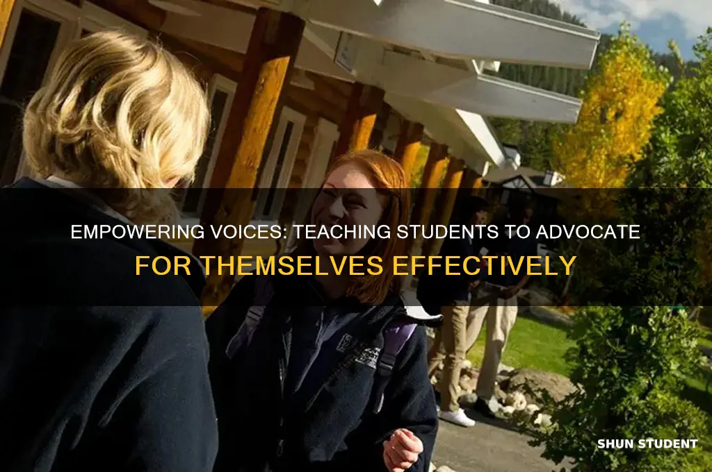 how to teach students to advocate for themselves