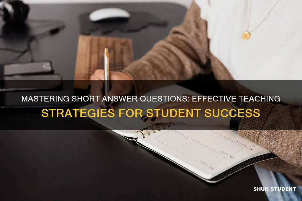 how to teach students to answer short answer questions