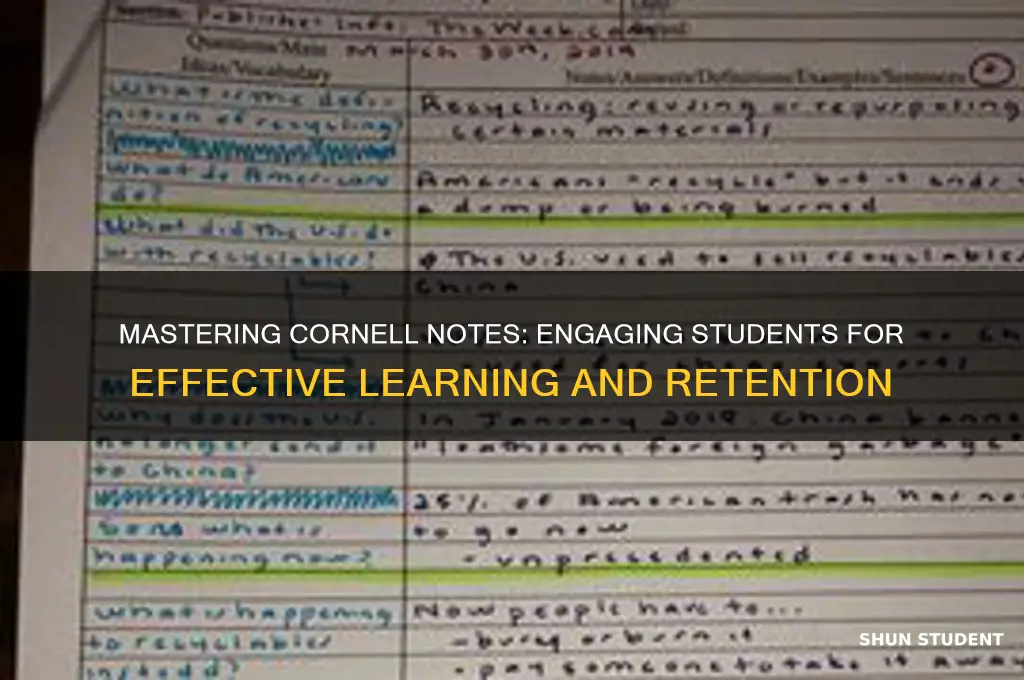 how to teach students to buy into cornell notes