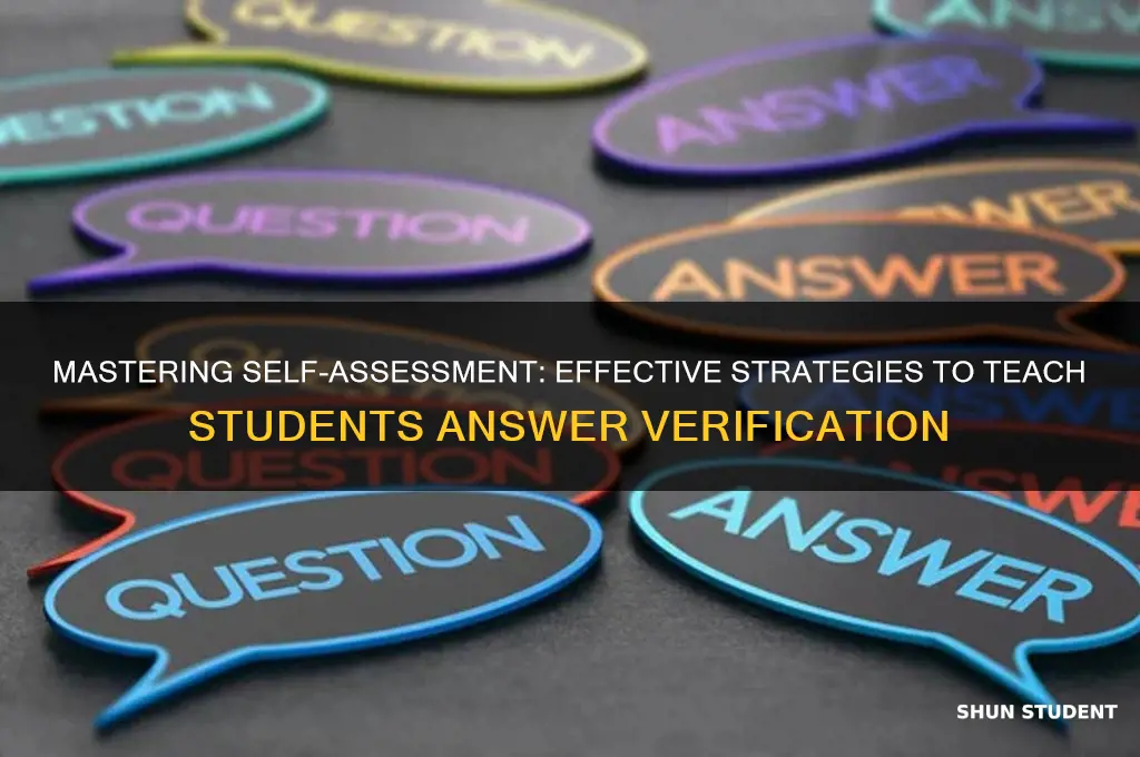 how to teach students to check their answers