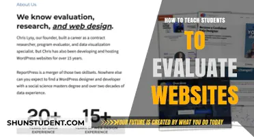 Empowering Critical Thinkers: Teaching Students to Evaluate Websites Effectively