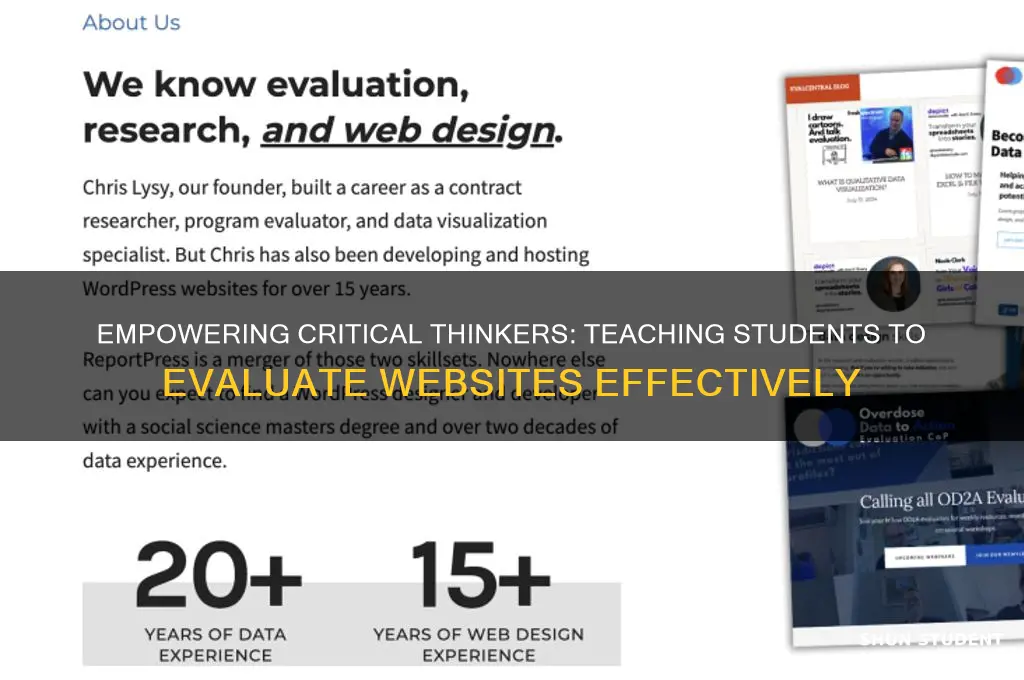 how to teach students to evaluate websites