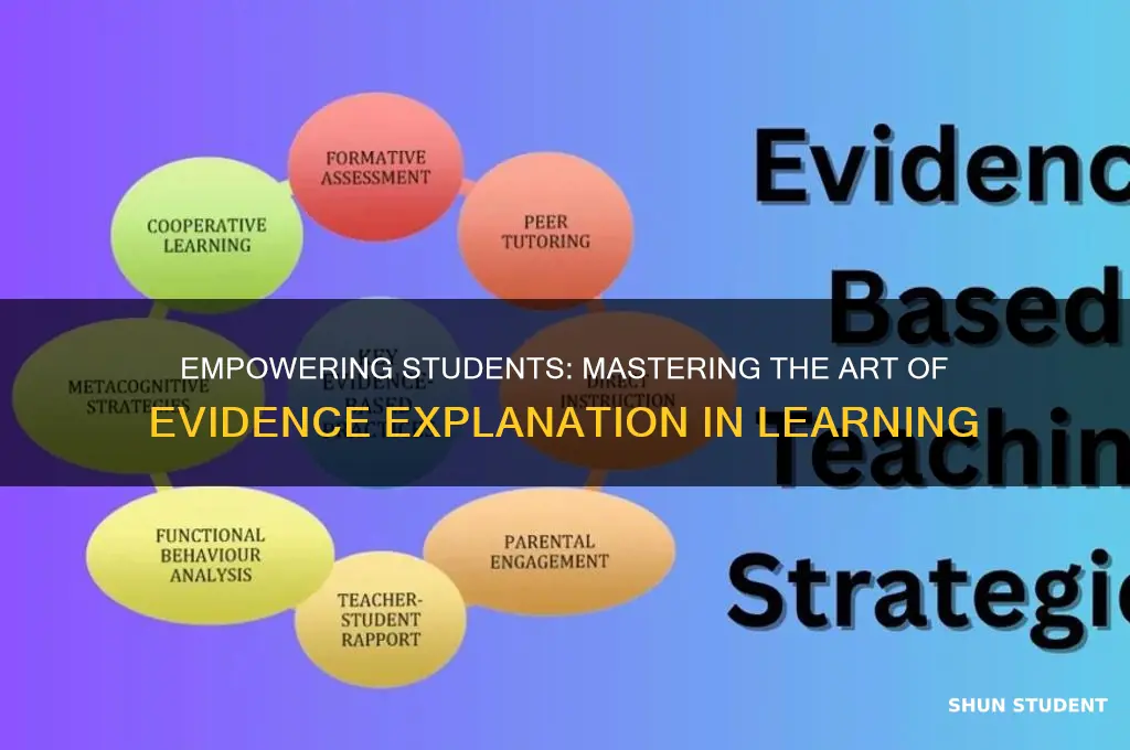 how to teach students to explain their evidence