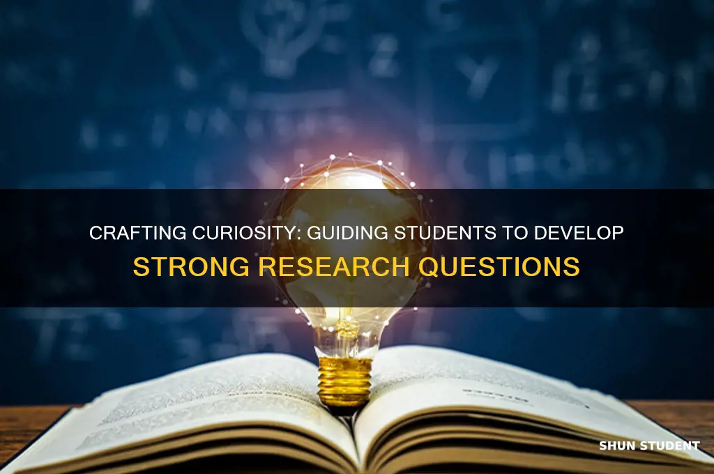 how to teach students to find a good research question