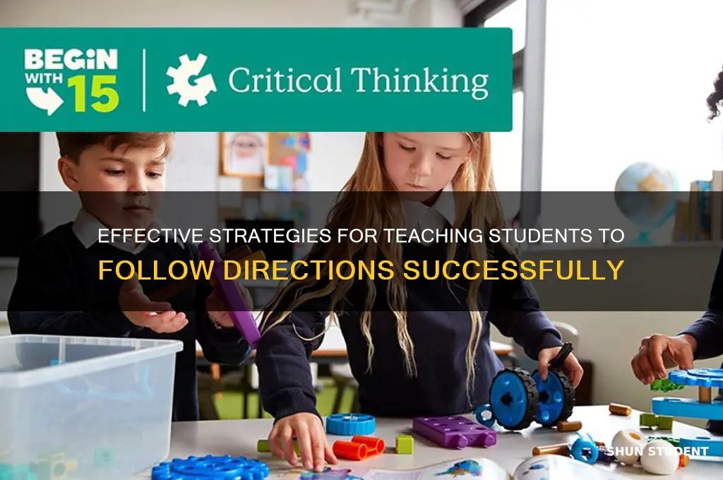 how to teach students to follow directions