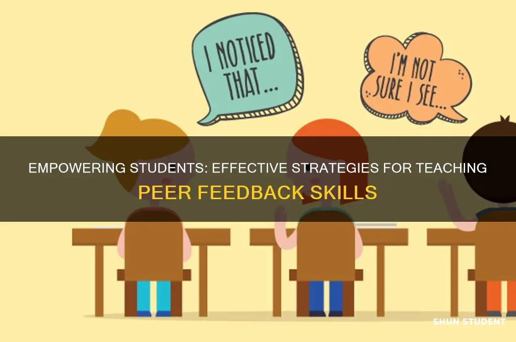 how to teach students to give peer feedback