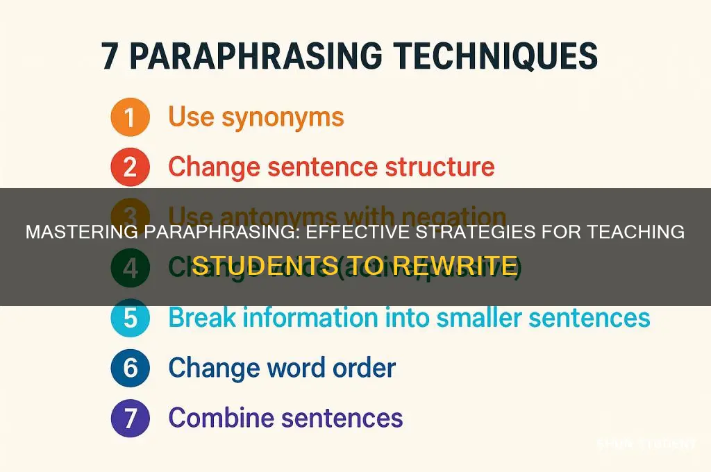 how to teach students to paraphrase