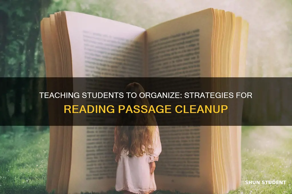 how to teach students to put things away reading passages