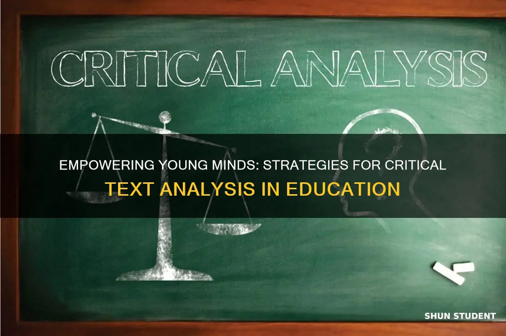 how to teach students to think critically about text