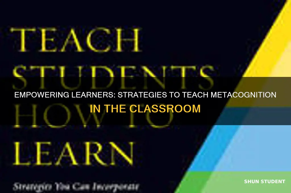 how to teach students to use metacognition