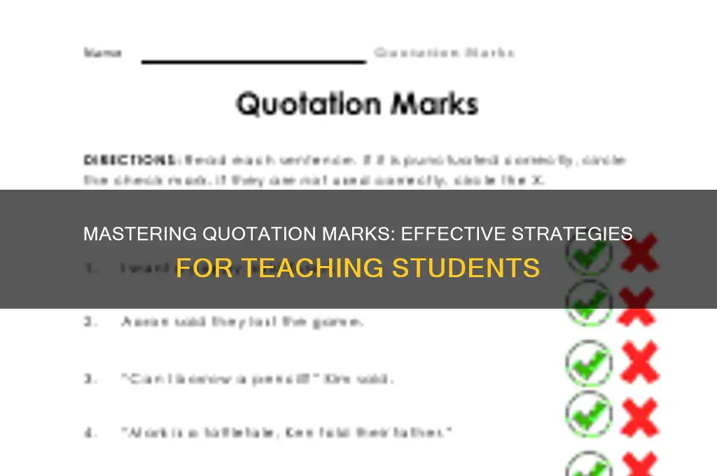how to teach students to use quotation marks