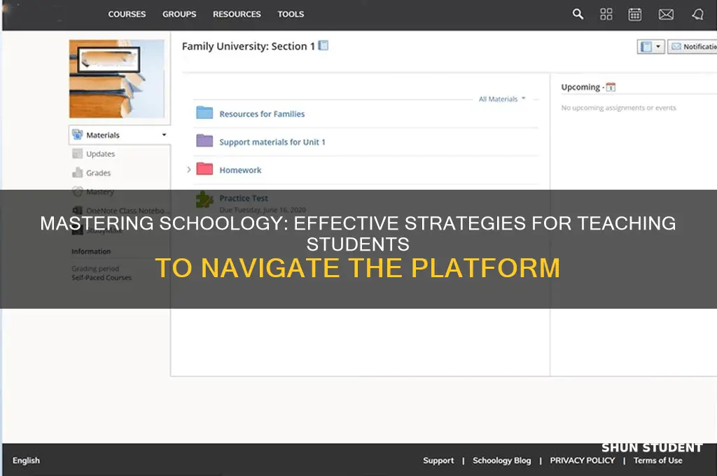 how to teach students to use schoology