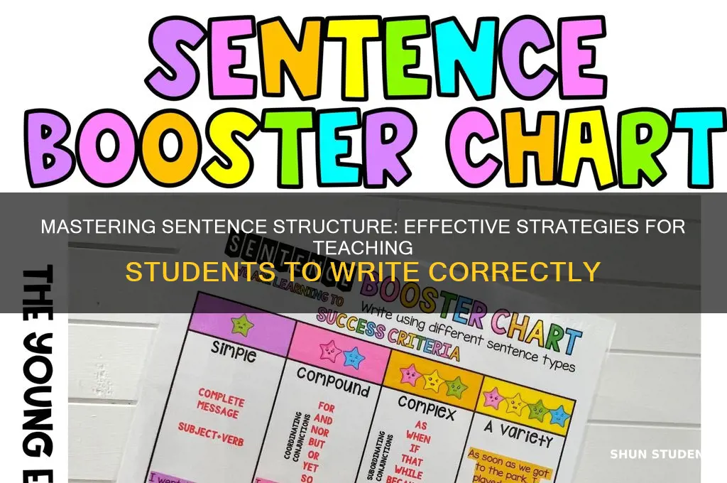 how to teach students to write a correct sentance