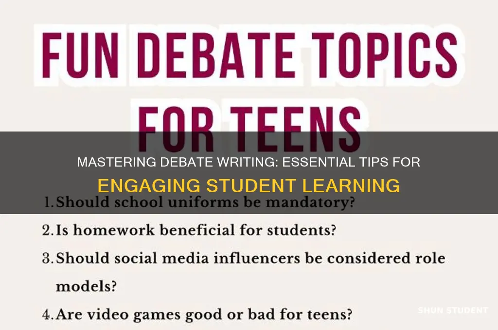 how to teach students to write a debate
