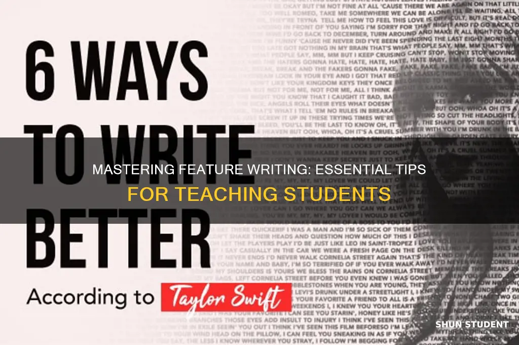 how to teach students to write a feature article