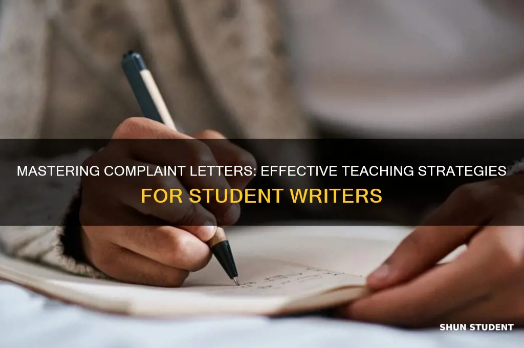 how to teach students to write a letter of complaint