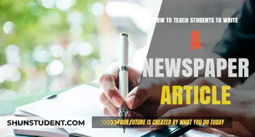Mastering Journalism: Teaching Students to Craft Engaging Newspaper Articles