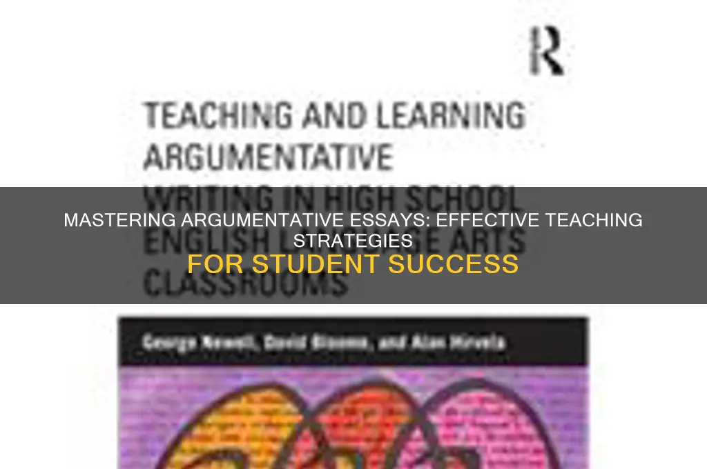 how to teach students to write an argumentative essay