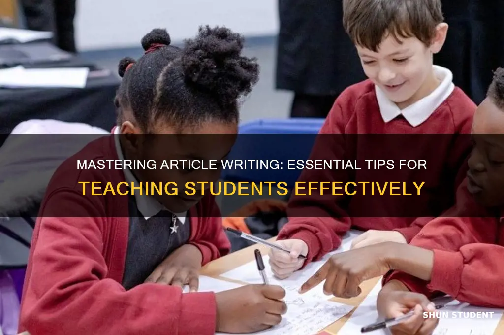 how to teach students to write an article