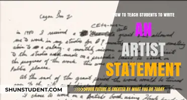 Crafting Artist Statements: A Guide for Teachers and Students
