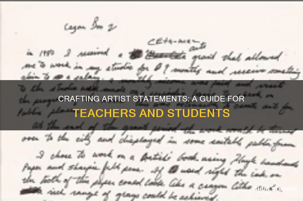 how to teach students to write an artist statement