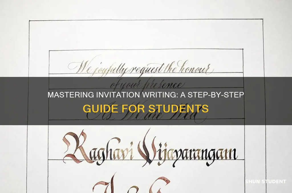 how to teach students to write an invitation