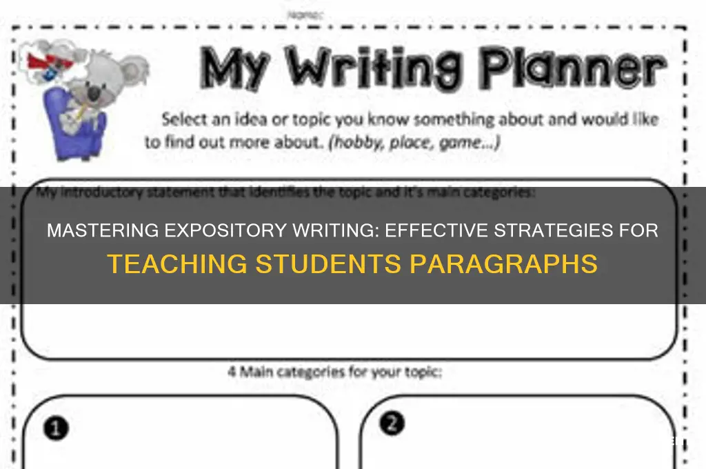 how to teach students to write expository paragraphs