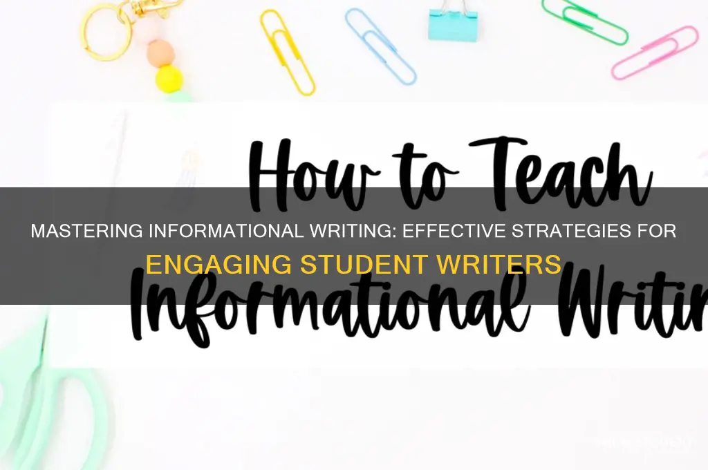 how to teach students to write informational text