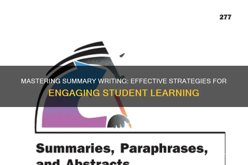 how to teach students to write with proper summaries
