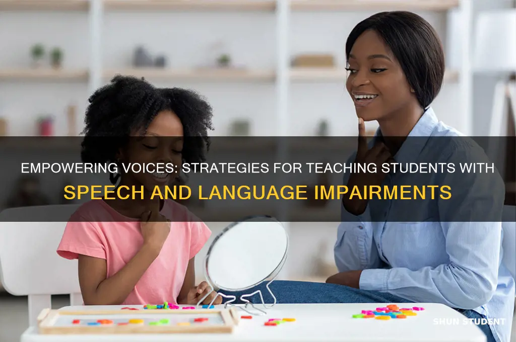 how to teach students with speech and language impairments