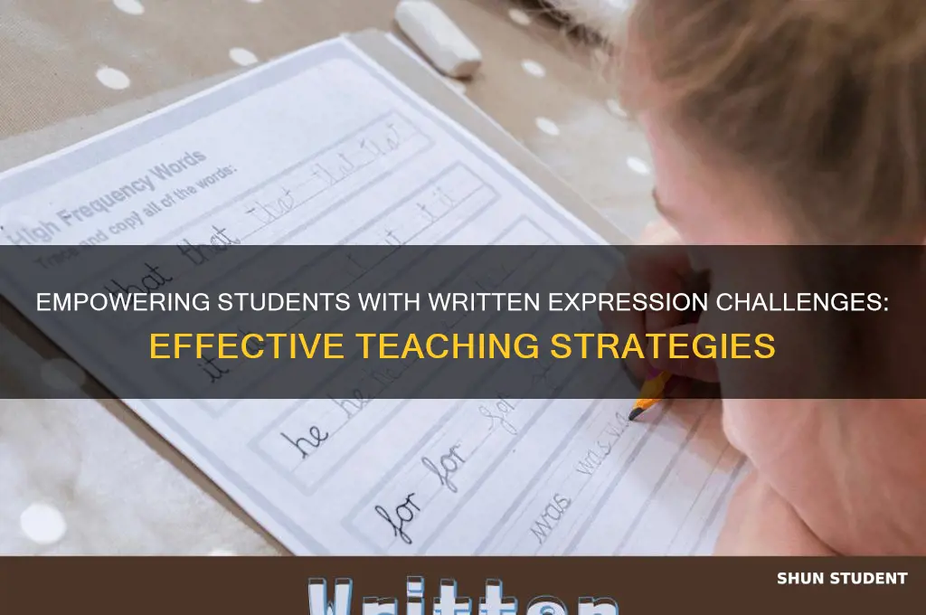 how to teach students with written expression issues