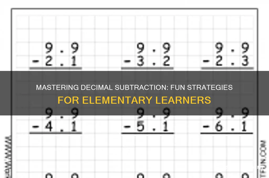 how to teach subtraction decimals elementary students