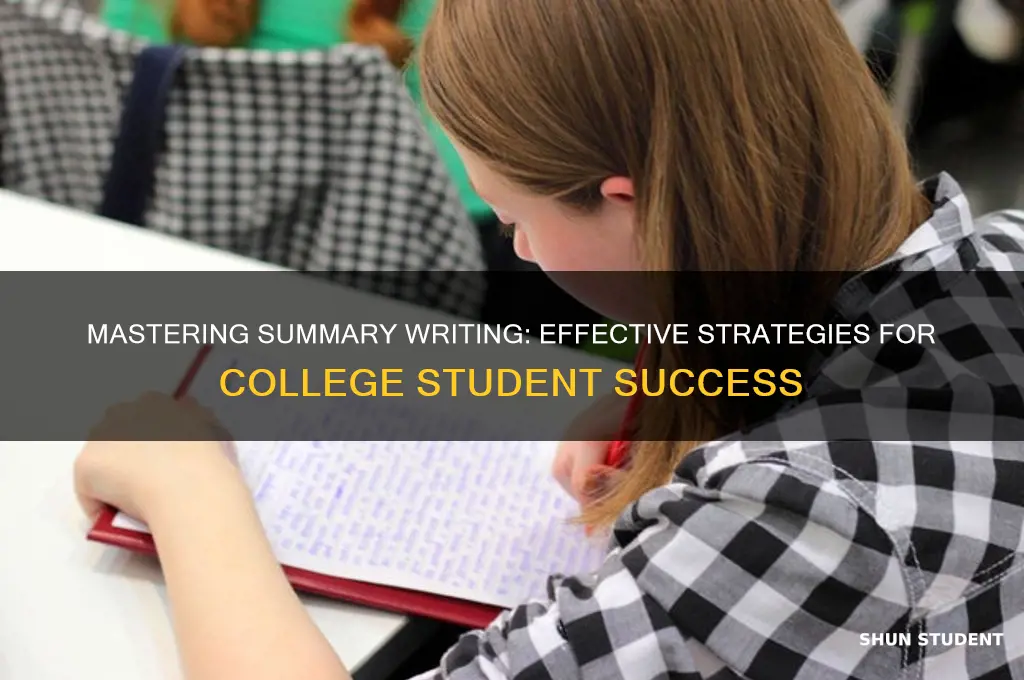 how to teach summary writing to college students