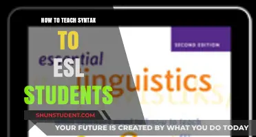 Mastering Syntax: Effective Strategies for Teaching ESL Students