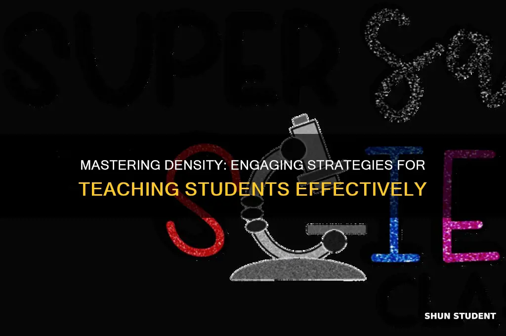 how to teach the concept of density to students