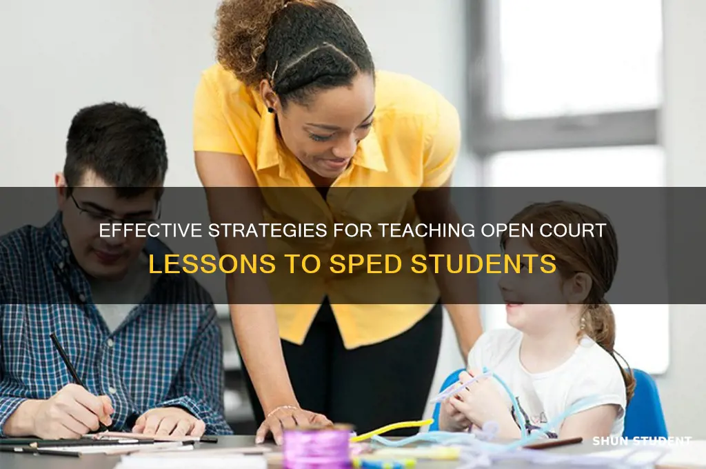 how to teach the open court lessons to sped students