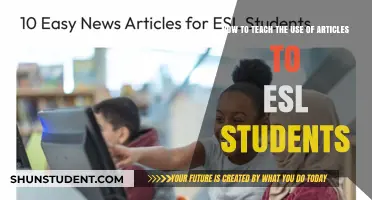 Mastering Articles: Effective Strategies for Teaching ESL Students