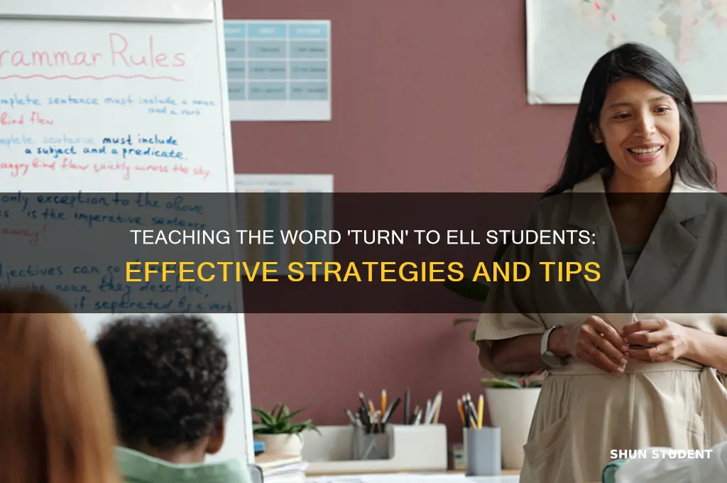 how to teach the word turn to ell student