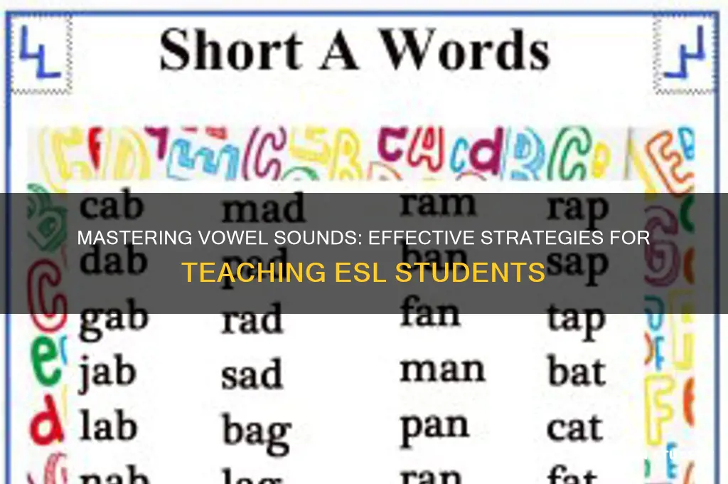 how to teach vowel sounds to esl students